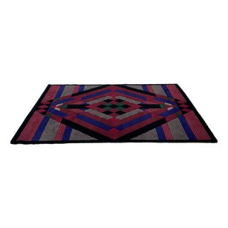 Large Geometric Wool Rug by Gianni Erba for Trend, 1980s For Sale