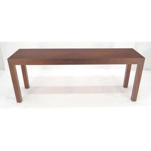 Walnut Mid Century Modern 6' Long Parsons Style Console Sofa Table Baughman MINT For Sale - Image 6 of 13