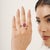 7.2 Carat Deep Red Round Cut Ruby Diamond Ring in Solid Sterling Silver - Size 7 For Sale - Image 9 of 12