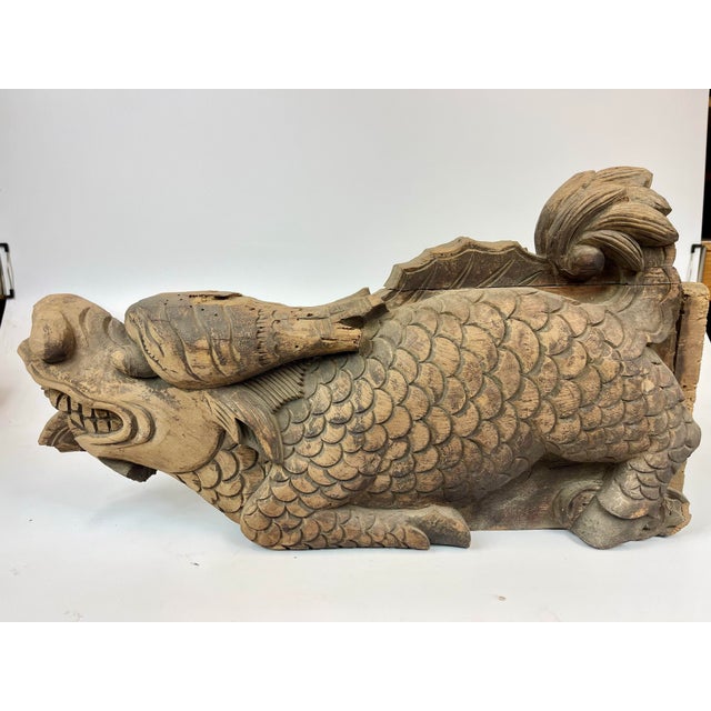 18th Century Large Chinese Wood Carving of a Qilin Mythical Creature For Sale - Image 10 of 10