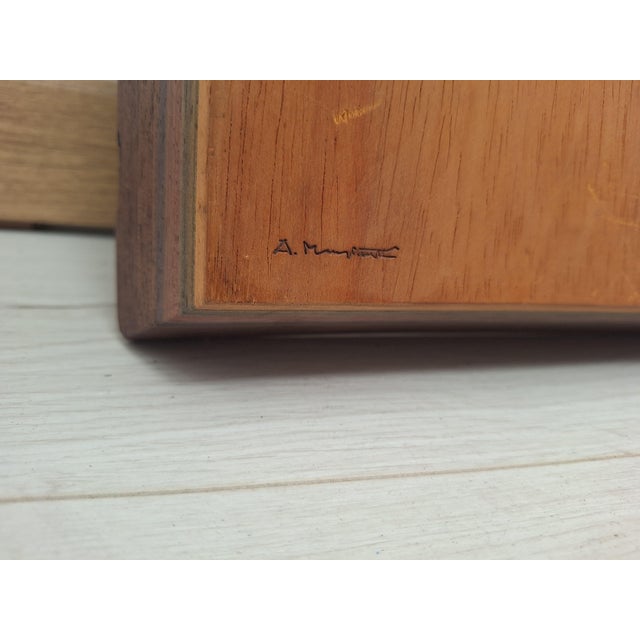 Panels in Worked Wood by Angelo Mangiarotti for Arquati, 1970s, Set of 2 For Sale - Image 6 of 13