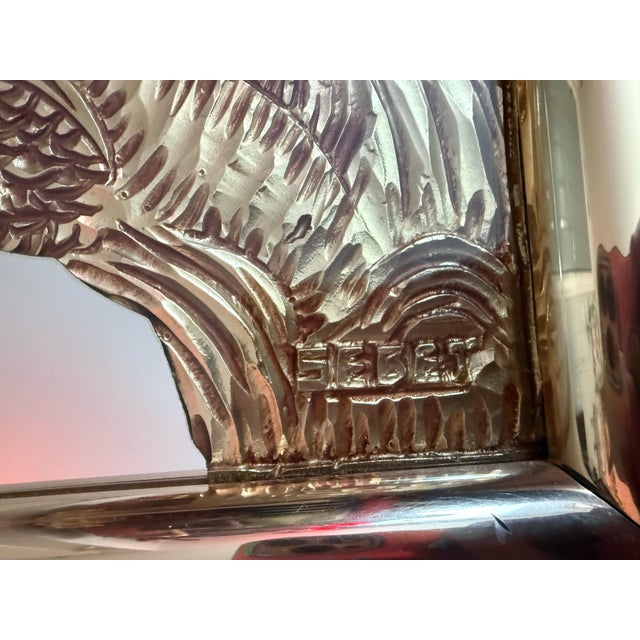 Mid 20th Century Sebet Silverman for Nurre Mirror Co. Model 4474c Large Chinoiserie Églomisé Wall Mirror For Sale - Image 5 of 5