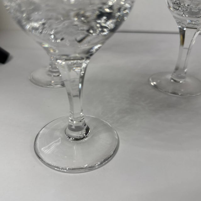 Vintage 1980s Heavy Cut Crystal Port Glasses – Set of 8 For Sale - Image 4 of 7