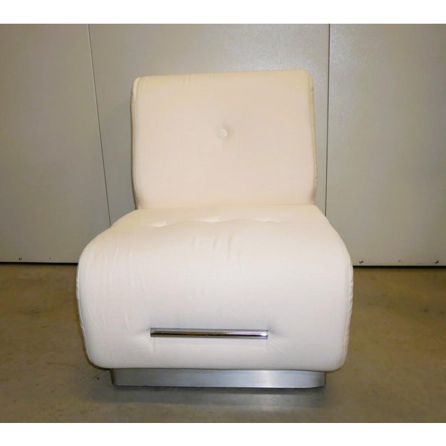 Vintage Lounge Chair in White, 1970s For Sale - Image 13 of 15