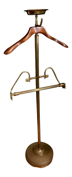 Brass and Wood Valet in the Manner of Maison Jansen
