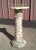 Neoclassical 1920s Neoclassical White Marble Pedestal Plant Stand With Top Brass Gallery For Sale - Image 3 of 12