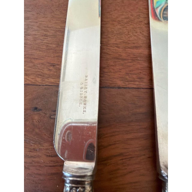 Victorian Antique Bailey Banks & Biddle Mother of Pearl and Sterling Silver Desse - Set of 4 For Sale - Image 3 of 5