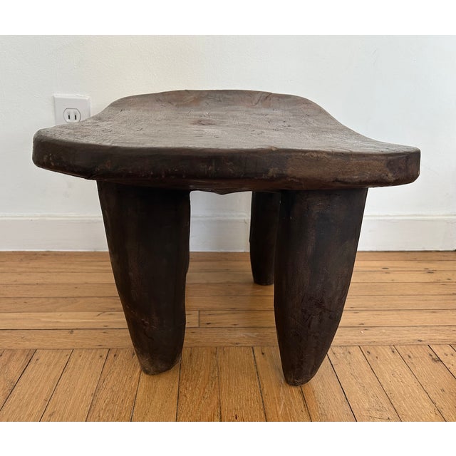 Vintage Rustic African Senufo Stool - Hand Carved Wood For Sale - Image 4 of 11