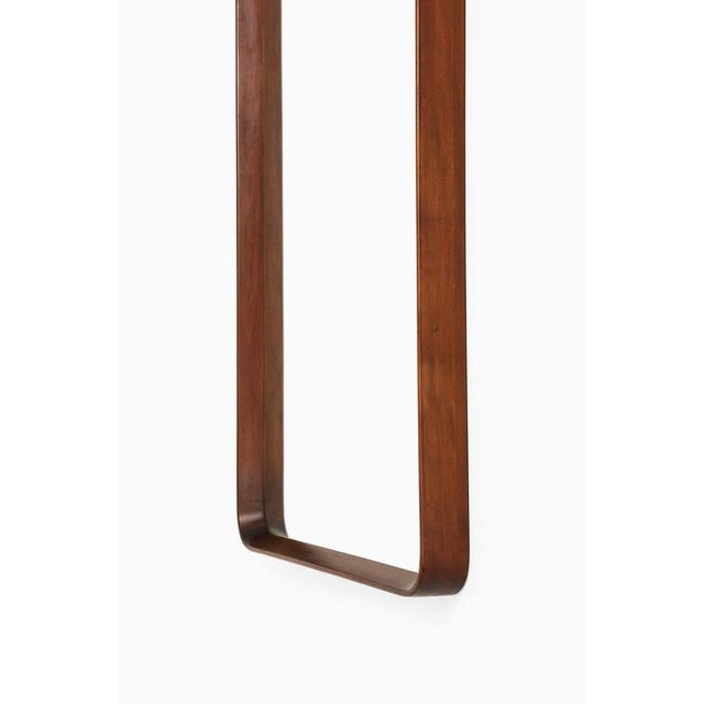 1940s Large Mid-Century Mirror in Mahogany, 1940s For Sale - Image 5 of 6