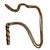 Art Nouveau 1970s 18k Gold Plate Pendant Fairchild Serpent Pencil W/ Curb Link Chain Necklace For Sale - Image 3 of 6