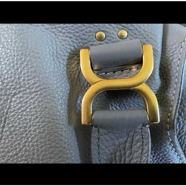 Chloé Women's Gray Marcie Small Double Carry Foldover Tote Bag, Brand New For Sale - Image 11 of 18