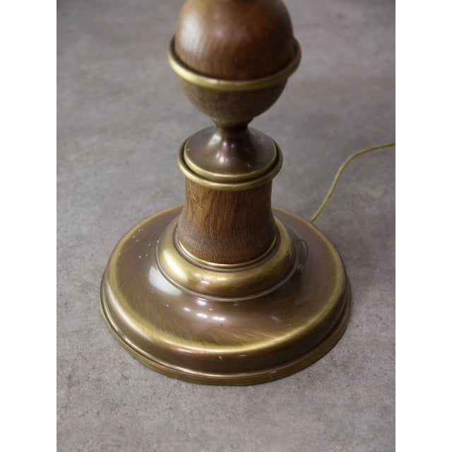 Vintage Italian Brass and Opaline Table Lamp, 1970s For Sale - Image 6 of 11