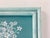 Contemporary Aqua Blue & White Floral Painting in Distressed Vintage Frame - Unsigned For Sale - Image 4 of 9