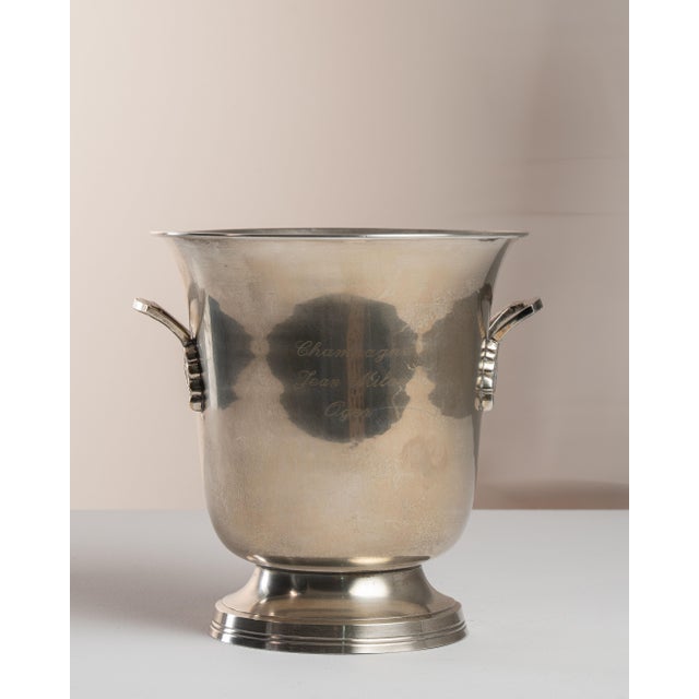 Metal Mid 20th Century France Silver Ice Bucket For Sale - Image 7 of 14