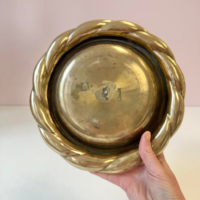 Brass Vintage Solid Brass Catchall Dish For Sale - Image 8 of 8