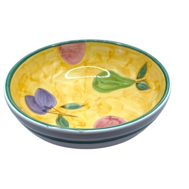 Large Italian Hand-Painted Ceramic Bowl From the “Frutta” Pattern by Caleca For Sale - Image 10 of 16