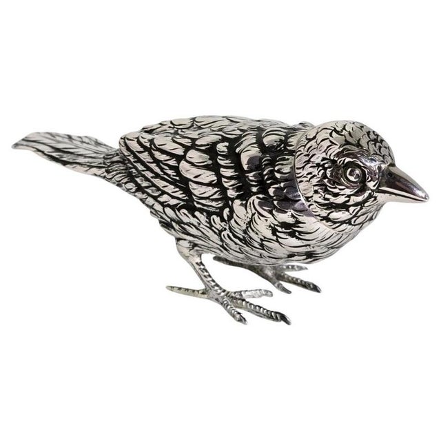 Antique Early 20th Century Continental Silver Bird Model For Sale - Image 17 of 17
