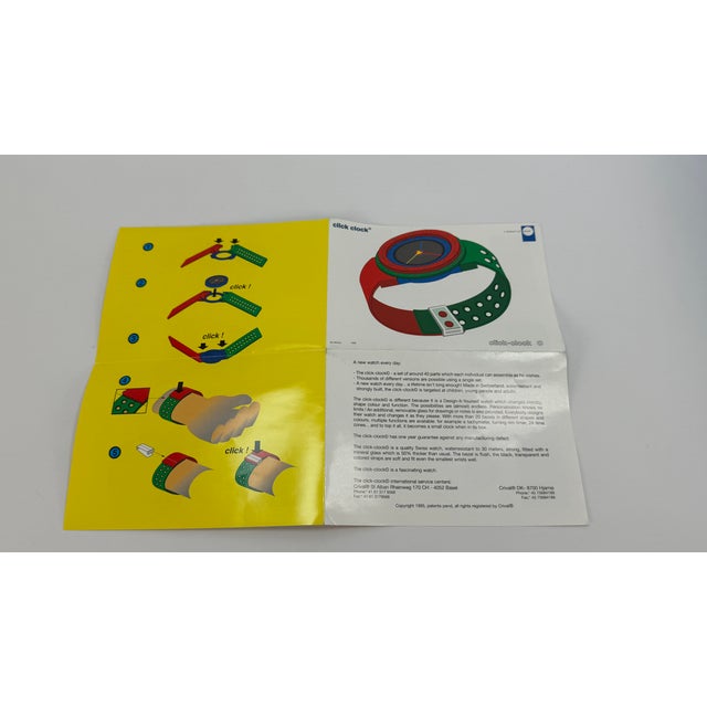 1990s Rare 1995 Click Clock Complete Set by Verner Panton for Crival – Nos Swiss Design For Sale - Image 5 of 16