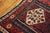Late 19th Century 1870s Red Geometric Tribal Antique Nw Persian Rug 3'6" X 9'8" Handknotted Wool Carpet For Sale - Image 5 of 6