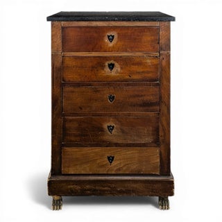 Empire Mahogany Chest of Drawers For Sale