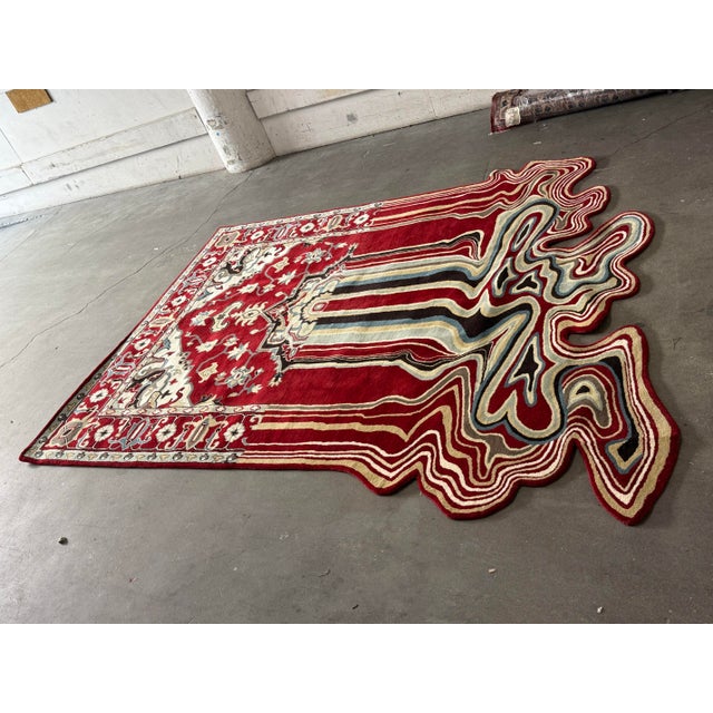 Traditional 9ft X 11ft Woolmark Melting Oriental Wool Area Rug For Sale - Image 3 of 12