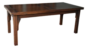 Mission Style Oak Stow Leaf Dining Table (2 Colors Available) - Walnut