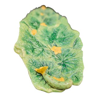 Antique c.1875 Victorian English George Jones Cucumber Platter 17" For Sale