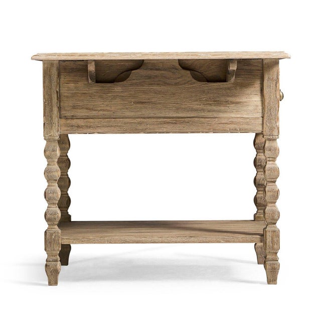 2020s Rustic Farmhouse Dropleaf Side Table For Sale - Image 5 of 12