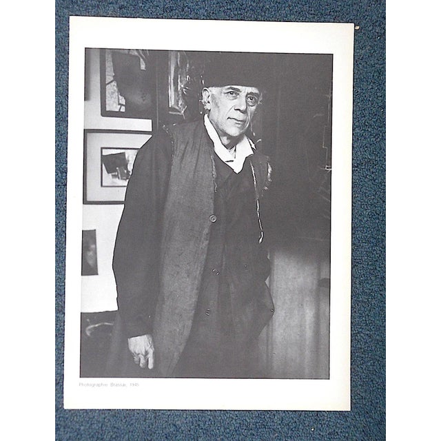 Georges Braque Vintage Photogravure of Famous French Mid Century Modern French Artist Georges Braque-From Derriere Le Miroir For Sale - Image 4 of 4