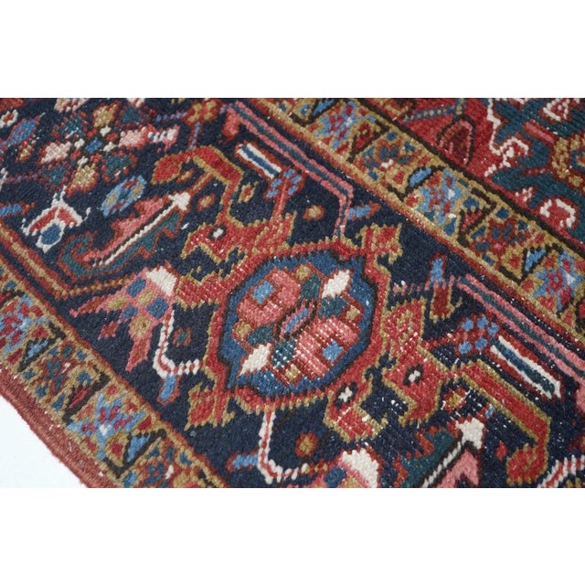 19th Century Vintage Heriz Rug 7' x 10' For Sale - Image 5 of 11