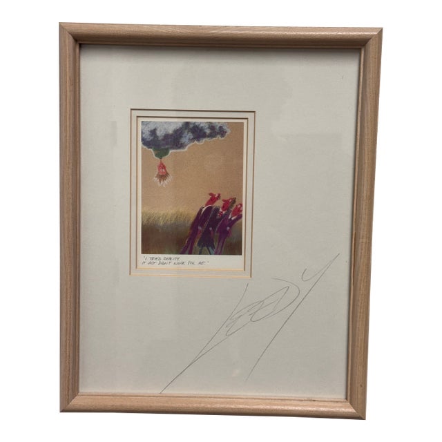 Jeff Leedy “I Tried Reality, It Just Didn’t Work for Me” Framed Print, Signed, Circa 1990s For Sale