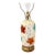 Vintage Mid-Century Modern Hand-Painted Ceramic Table Lamp With Grape Leaves & Gold, Brass Base For Sale