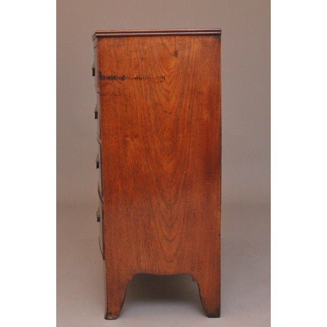 Flame Mahogany Bowfront Chest of Drawers, 1810 For Sale - Image 10 of 11