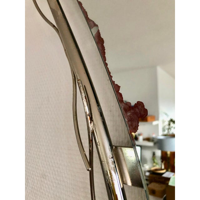 Silver Free-Form Mirror, Italy, 1970s For Sale - Image 8 of 9