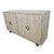 Contemporary Washed Double Medallion Carved Wood Credenza For Sale - Image 3 of 12