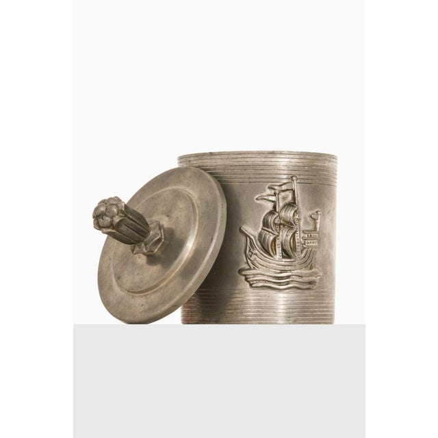 Pewter Jar attributed to Sylvia Stave, 1940s For Sale - Image 4 of 6