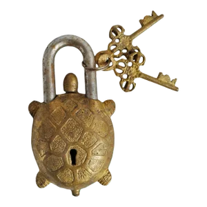 Vintage Brass India Turtle Lock