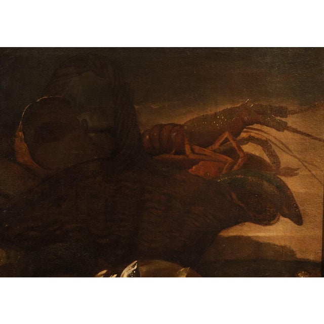 Elena Recco, Still Lifes with Fish and Shellfish, 1690, Oil on Canvas, Set of 2 For Sale - Image 8 of 16
