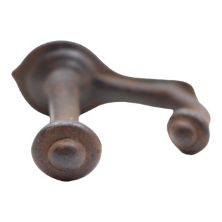 Late 19th Century Cast Iron Tack End Wall Hook For Sale