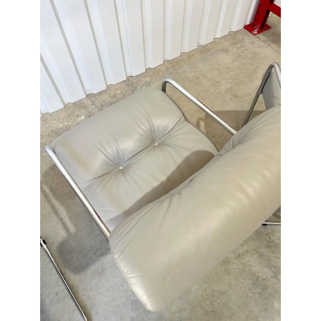 Light Grey 'Tucroma' Chairs by Guido Faleschini for I4 Mariani, 1980s, Signed For Sale - Image 18 of 18