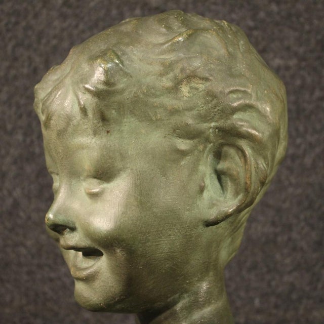 Tan Italian Terracotta Bust of a Child, 20th Century For Sale - Image 8 of 13
