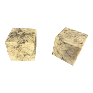 1980s Marble Cube Paper Weights- a Pair
