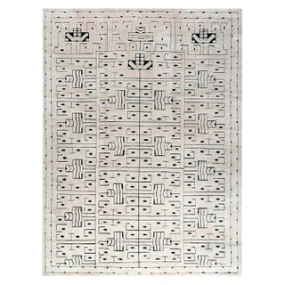 Modern Swedish Skvattram Style High-Low Wool Rug by Doris Leslie Blau For Sale