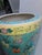 Pretty Aqua Umbrella Stand decorated with different fruit.. great colors and excellent condition.