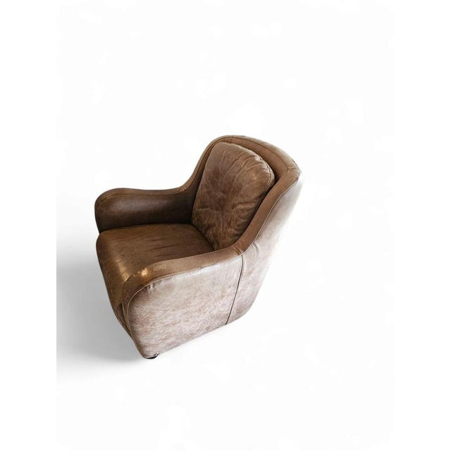 Leather Lounge Chairs from Natuzzi, 1980s, Set of 2 For Sale - Image 3 of 10