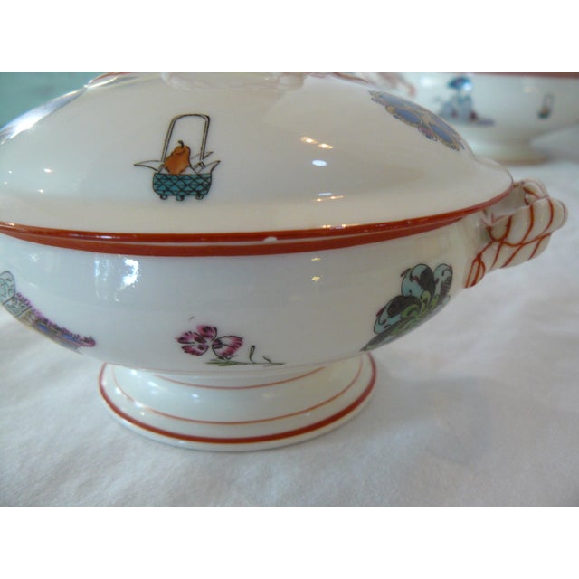 Brick Red Late 19th Century Haviland & Co. Felix-Joseph-Auguste Bracquemond "Service Figures Et Accessoires Japonaise"- 6 Pieces For Sale - Image 8 of 12