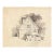 1920s English Cottage Drawing For Sale