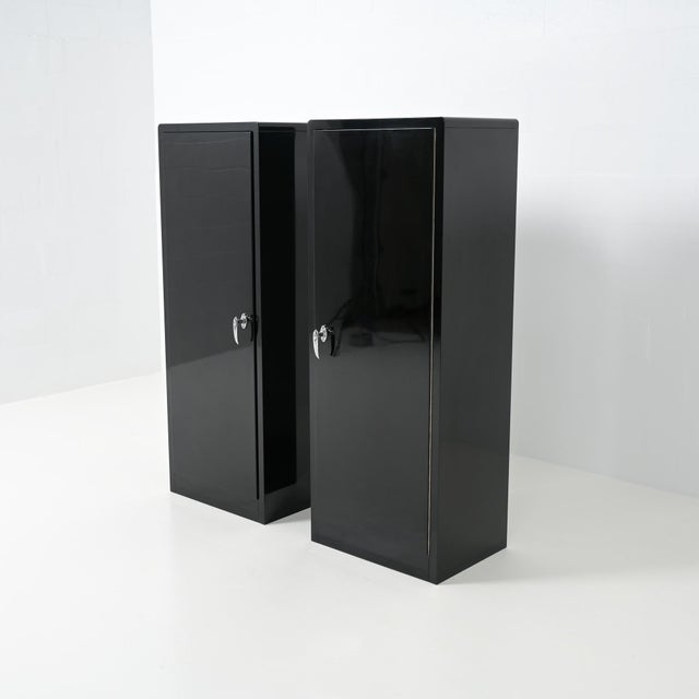 Black Pharmacy Cabinets 1950s, Set of 3 For Sale - Image 8 of 18