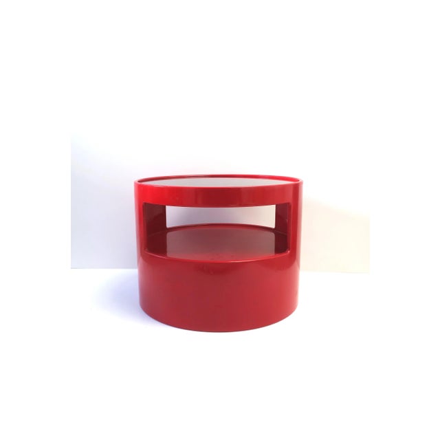 Dutch Postmodern Red Side Drinks Table W/Shelf by Erik Van Buijtenen for Nebu For Sale - Image 13 of 13