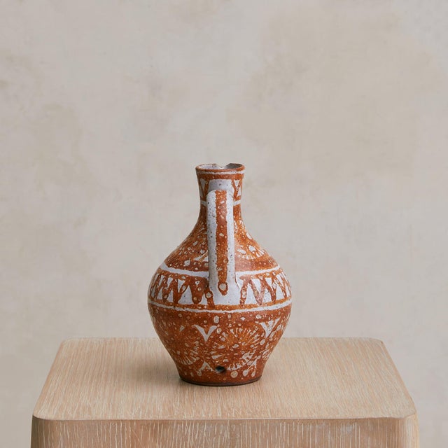 Mid-Century Modern French Ceramic Pitcher by Robert Picault, 1950s For Sale - Image 3 of 8